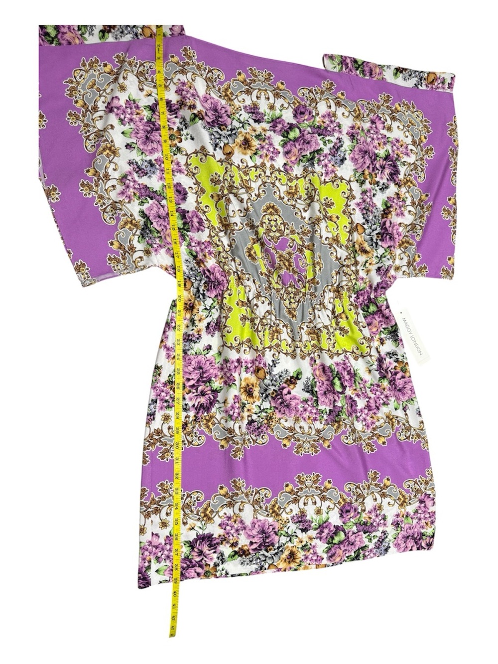Maggy London Purple and Green Floral Dress - Picture 9 of 12